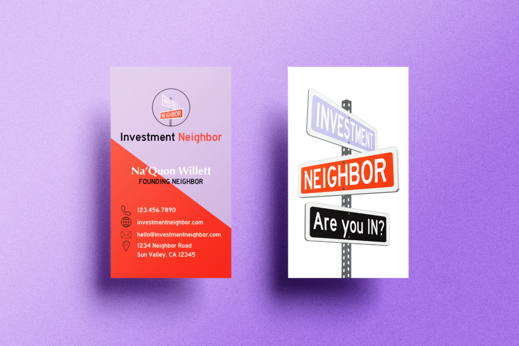 jennifer lynn design studio | design studio washington dc | design agency washington dc | social media agency | branding design | investment neighbor | business card design