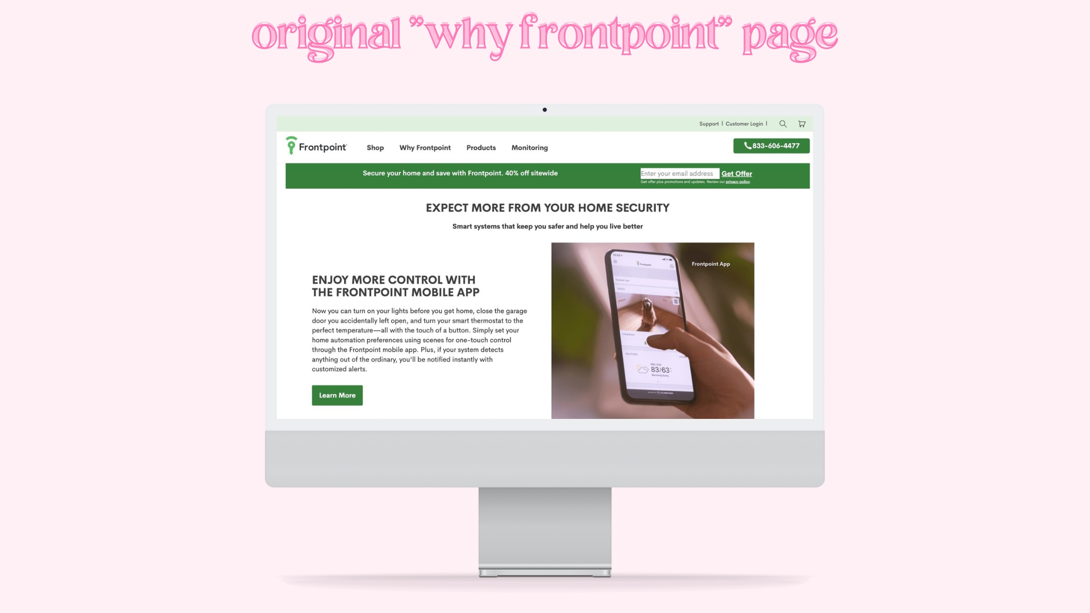Frontpoint Original 'Why Frontpoint' Page